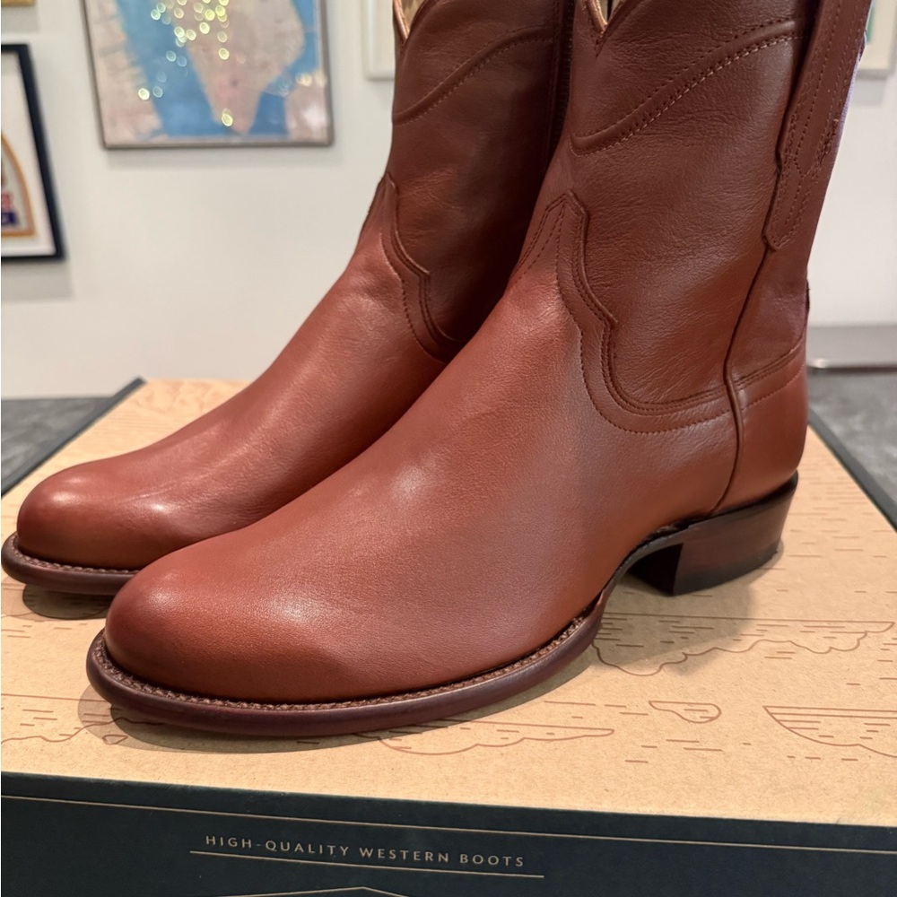Men's Brown Leather Western Boots